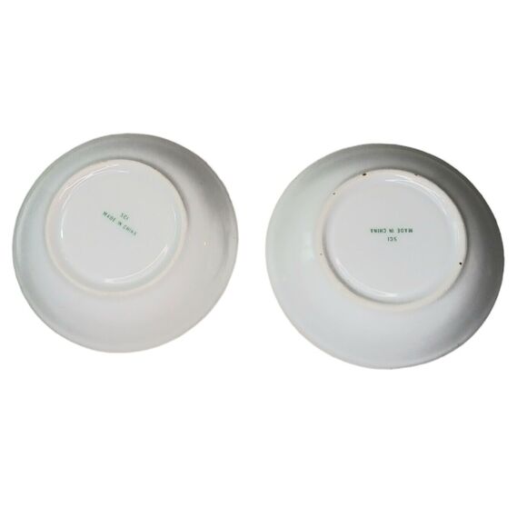 Vintage Jam Jelly Plates Set of Two Fruit Designs Grape Blackberries Peach Pear - Picture 3 of 7